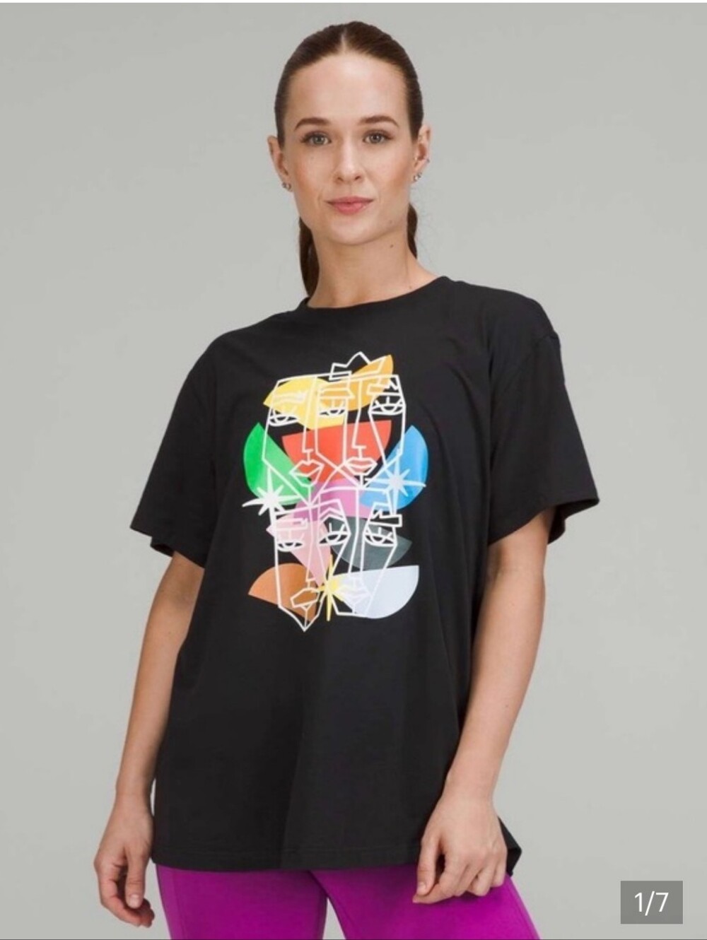 Lululemon Shirt Women's 8 All Yours Cotton Tee Pride Short Sleeve